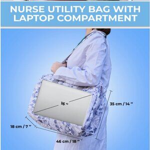 Work and Home Bag and Utility Tote | Marble Flowers